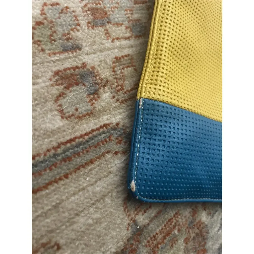 Salvatore Ferragamo Yellow Blue Color block Leather Women's Crossbody